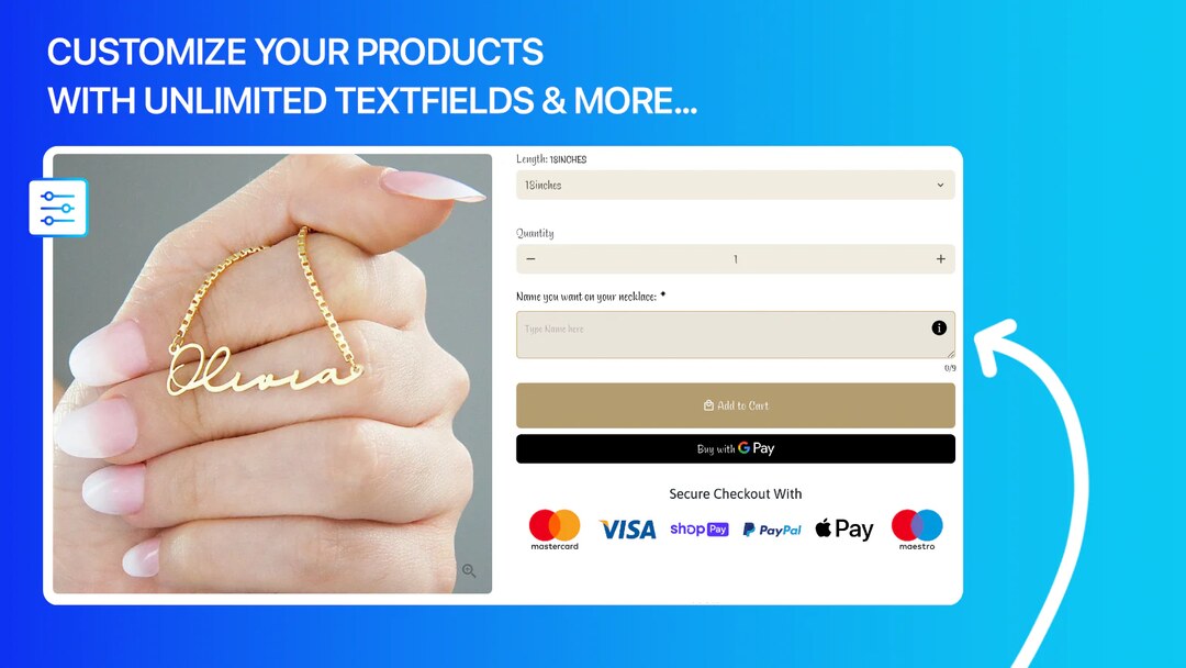 add custom text field on shopify