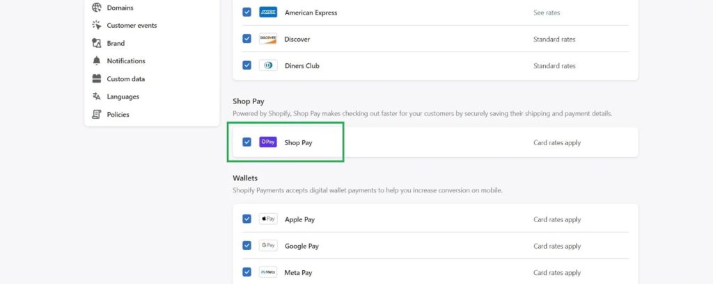 how to remove shop pay from shopify product page