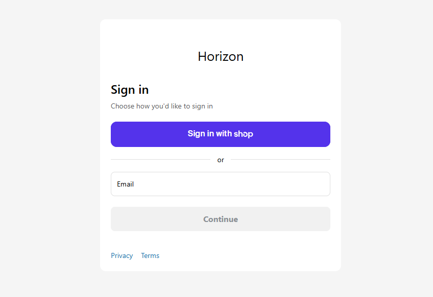 horizon-theme-quick-shop-signin