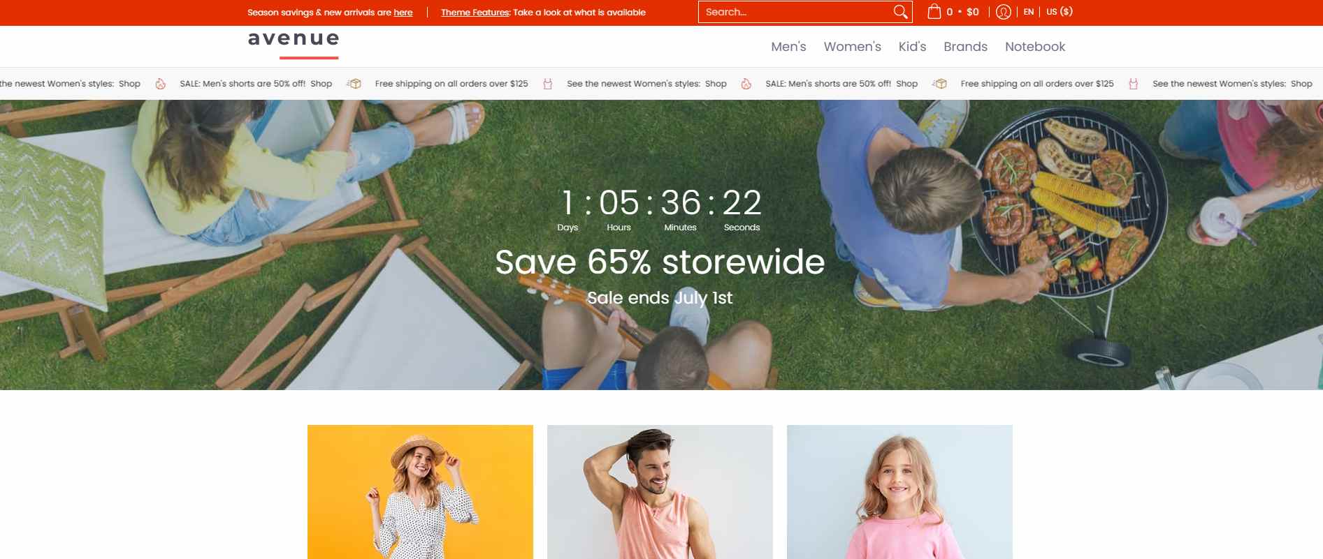 avenue premium shopify theme