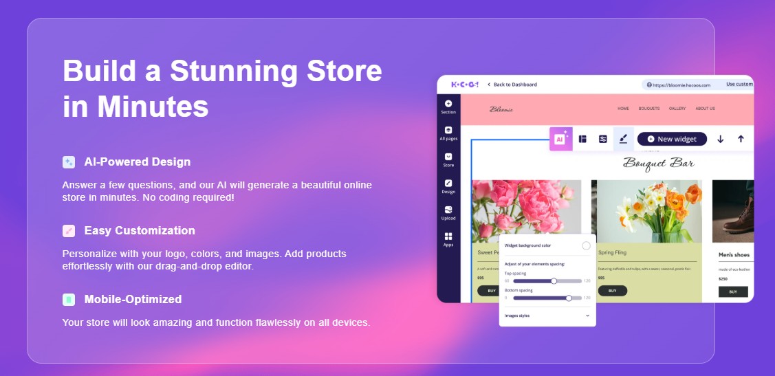 ai website builder for shopify
