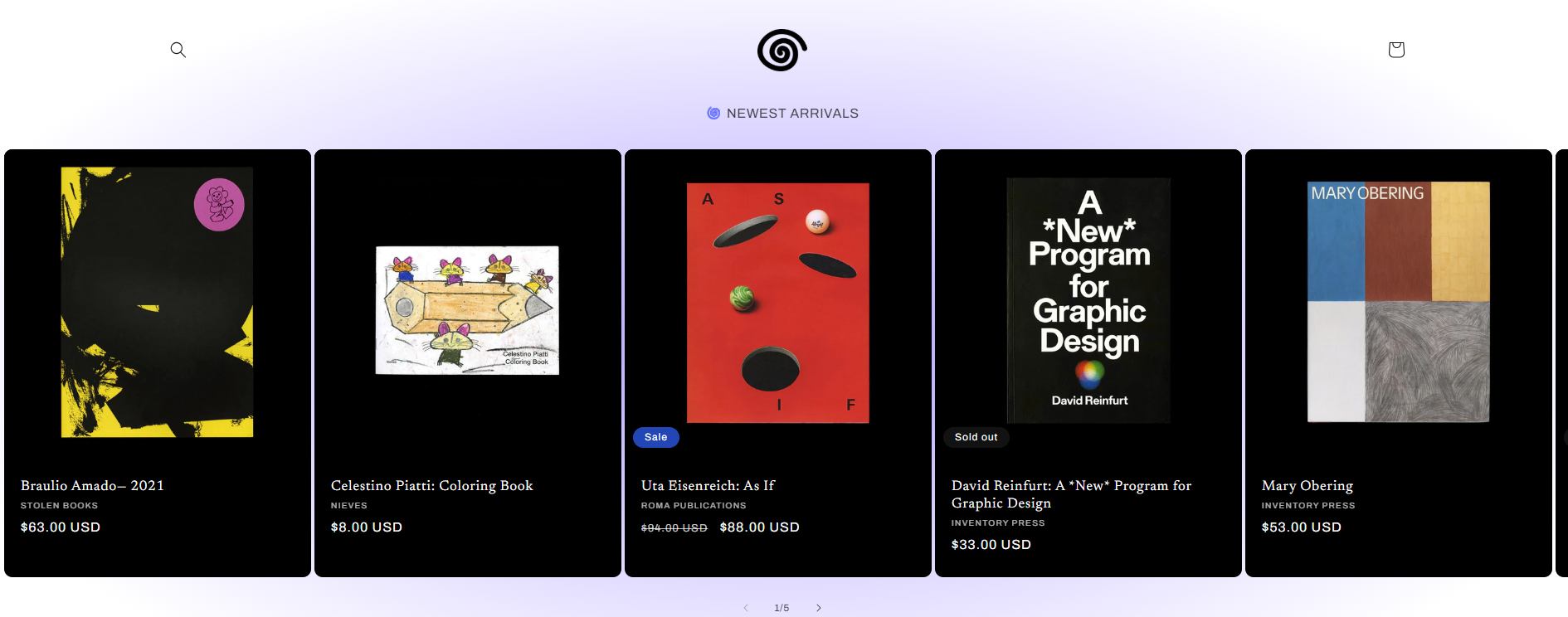 A demo of Publisher theme featuring books