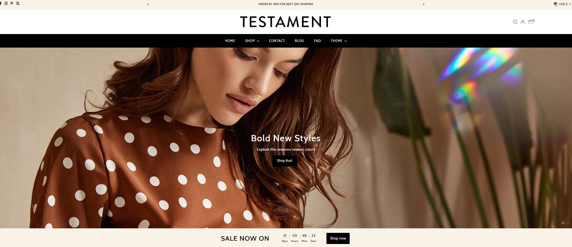 testament premium shopify theme