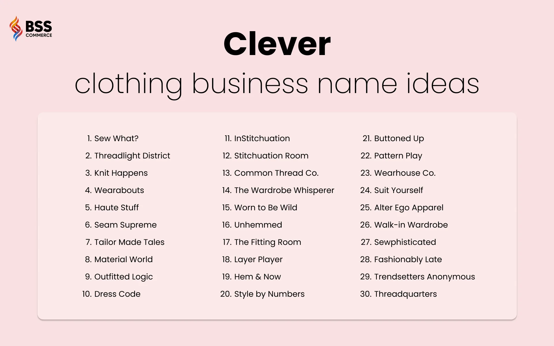 clever clothing business name ideas