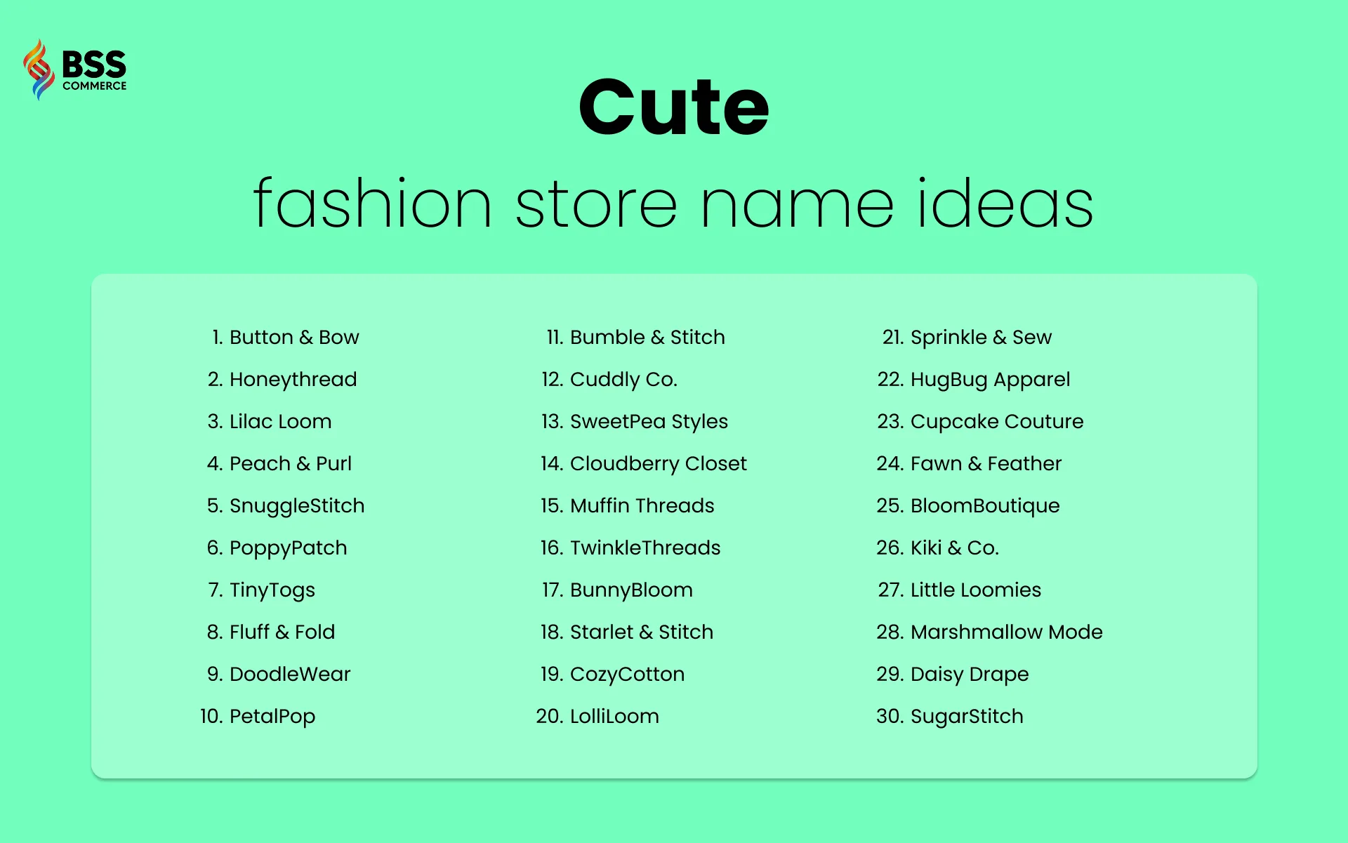 cute fashion store names