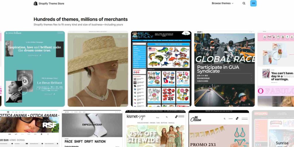 Shopify basic plan - themes