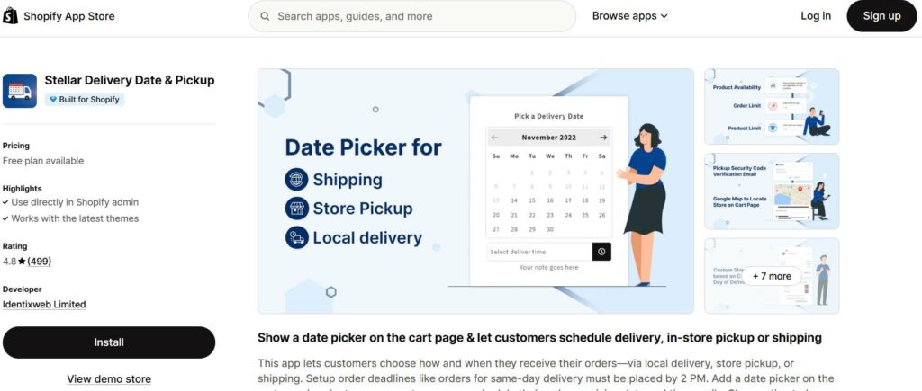 Stellar Delivery Date & Pickup