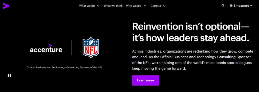 Accenture - Consulting Business Name example