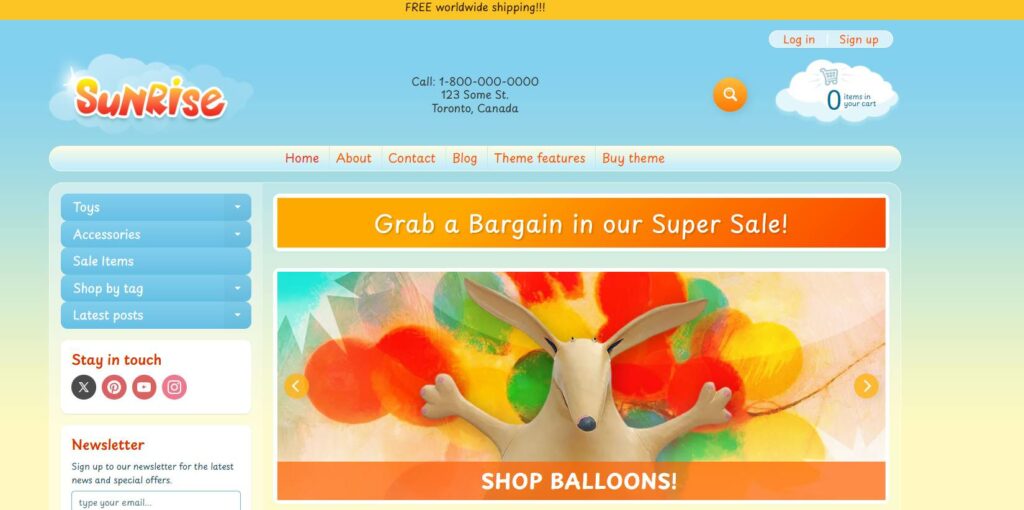 sunrise customizable shopify themes