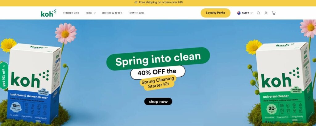 Koh - stores built with shopify impact theme