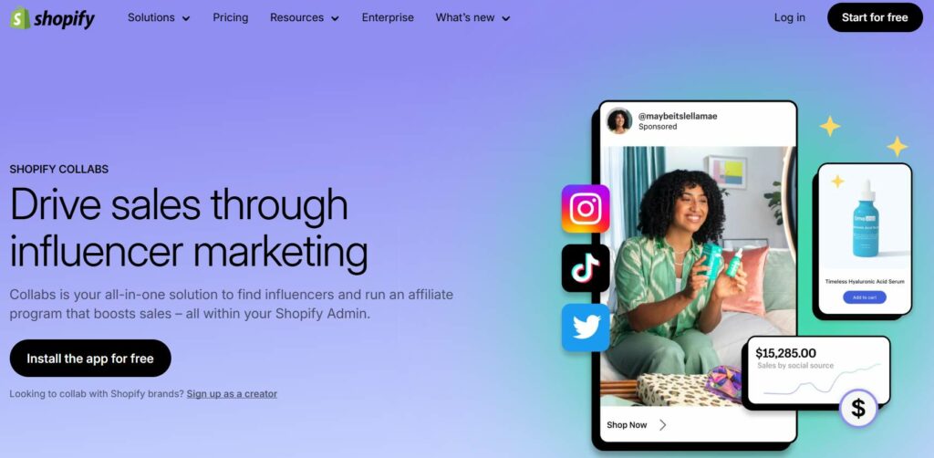what is shopify collabs