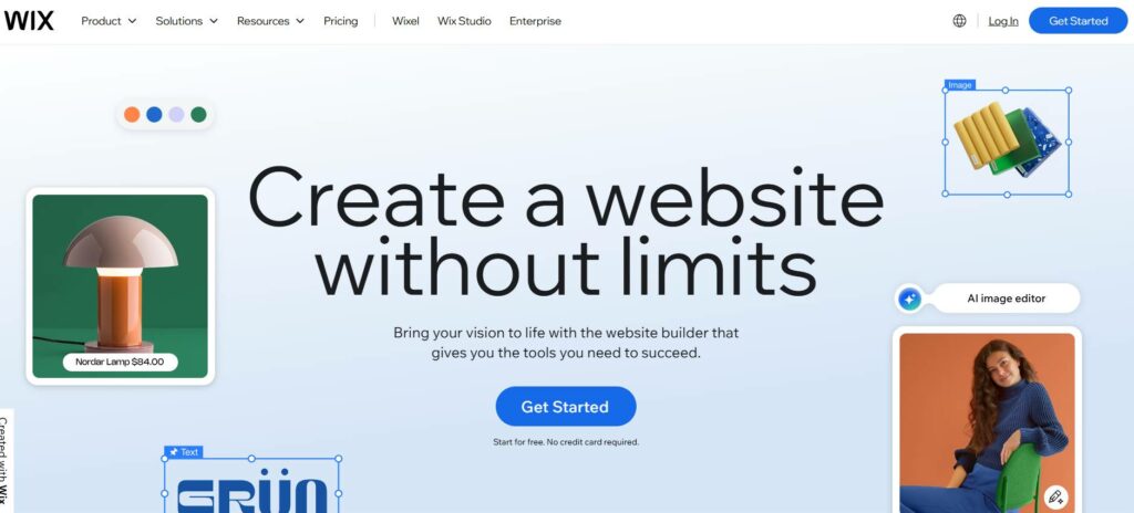 Wix - best websites to sell jewelry