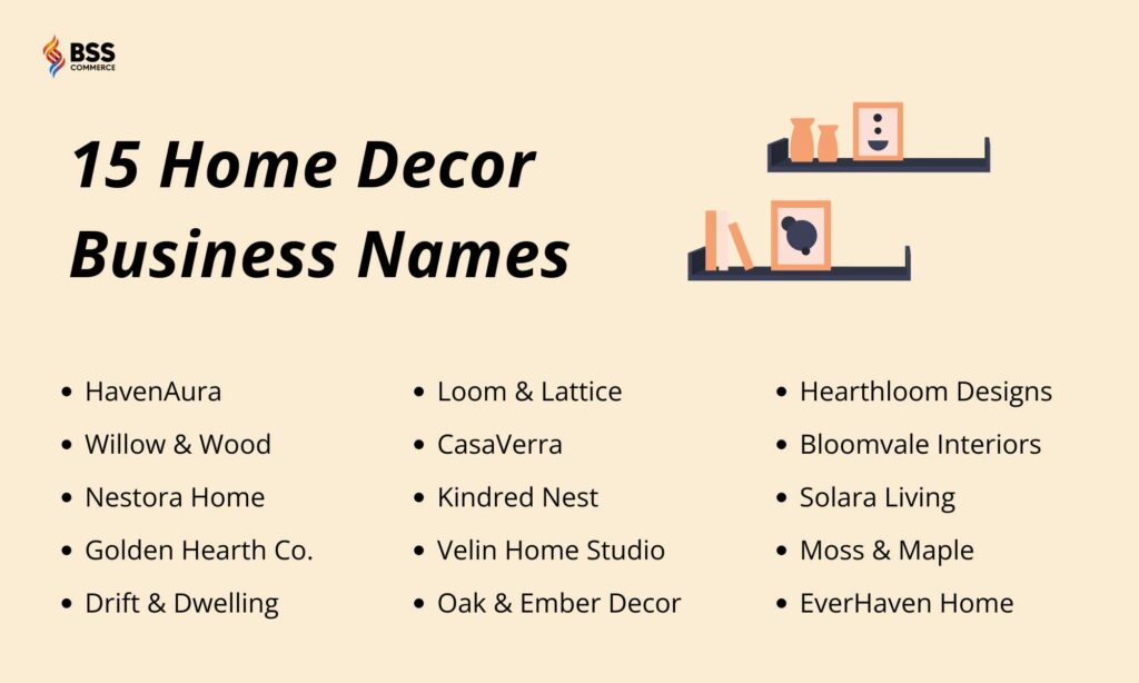 home decor business names