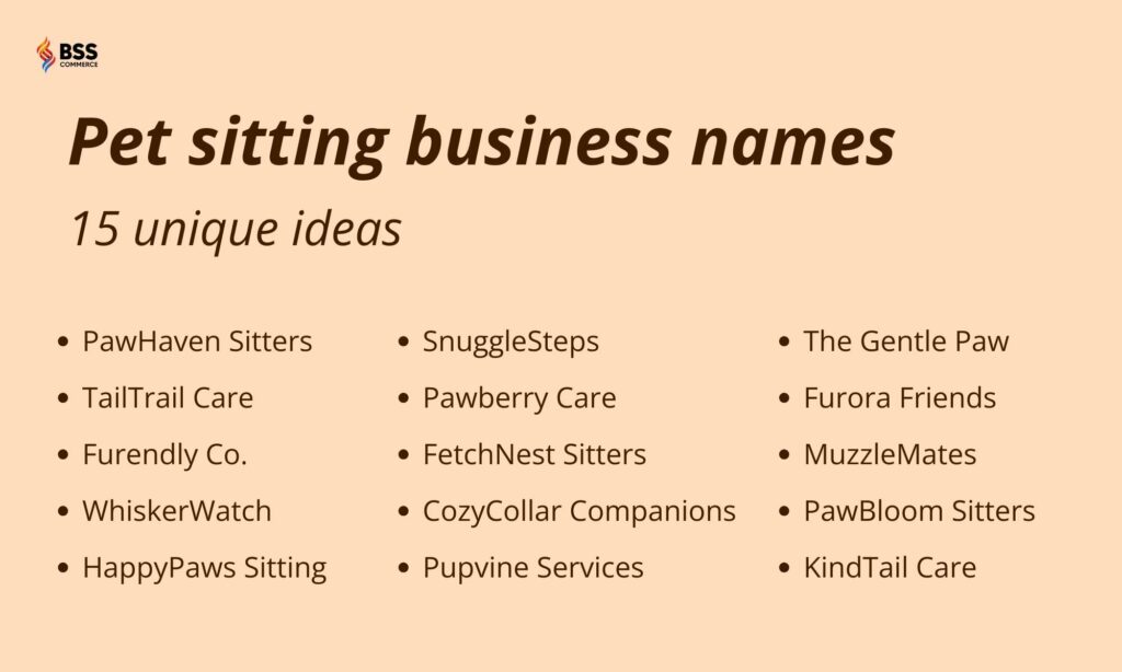 pet sitting business names