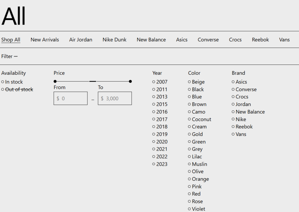 Product sorting in Baseline Theme Shopify