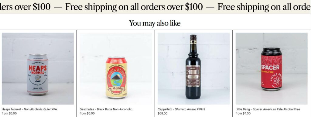 Recommended products feature in Baseline Theme Shopify