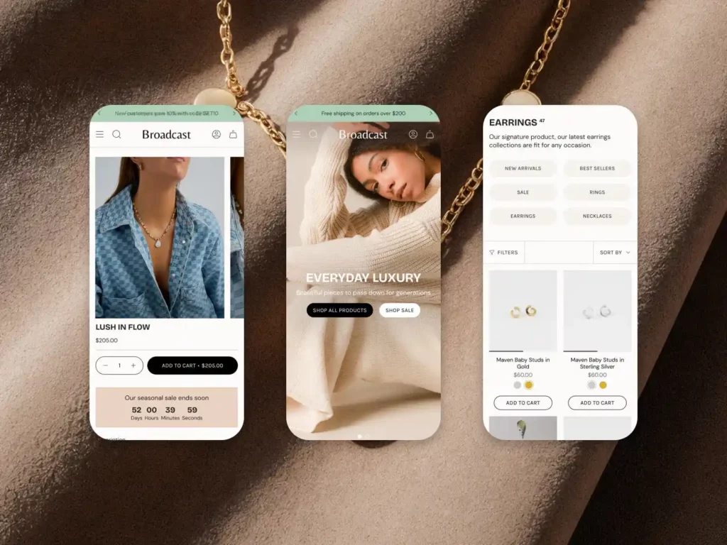 mobile optimization in Broadcast Shopify Theme 