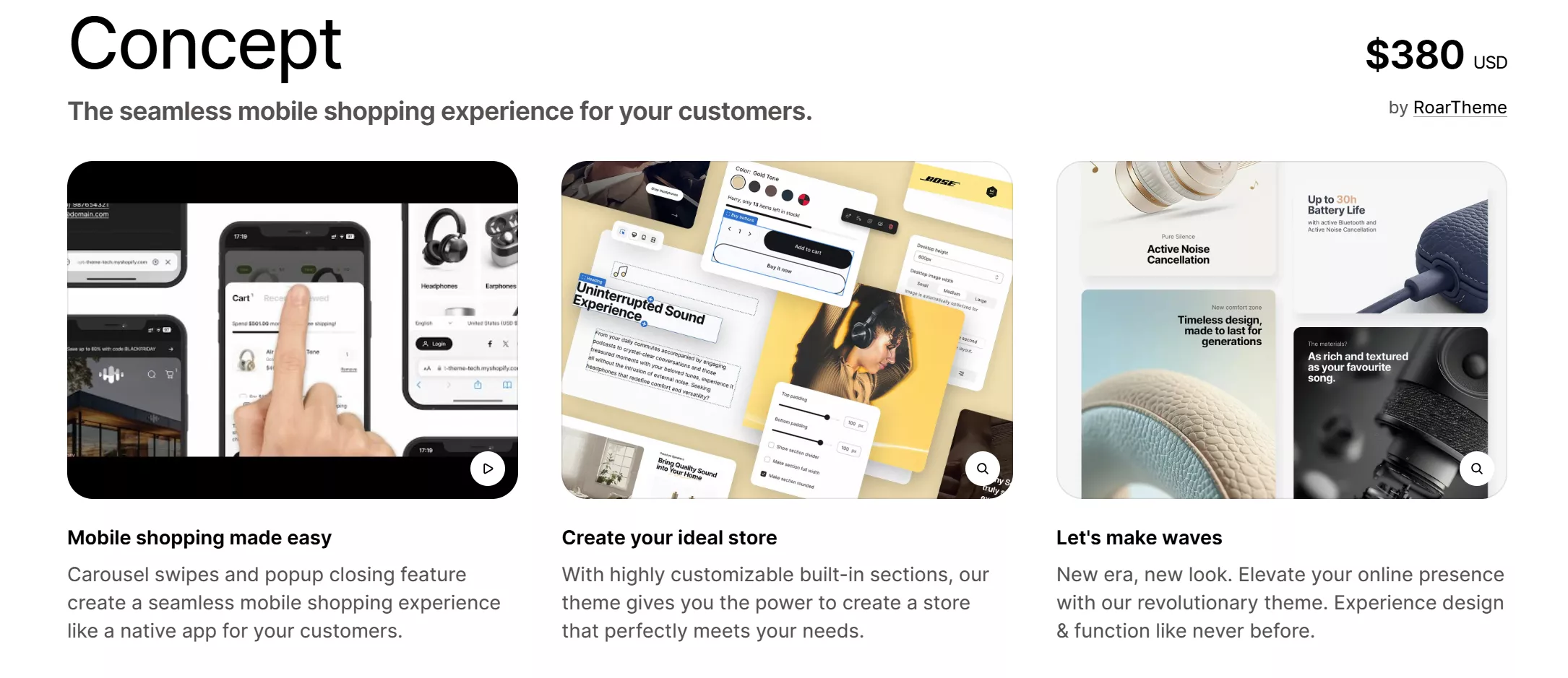 concept theme features