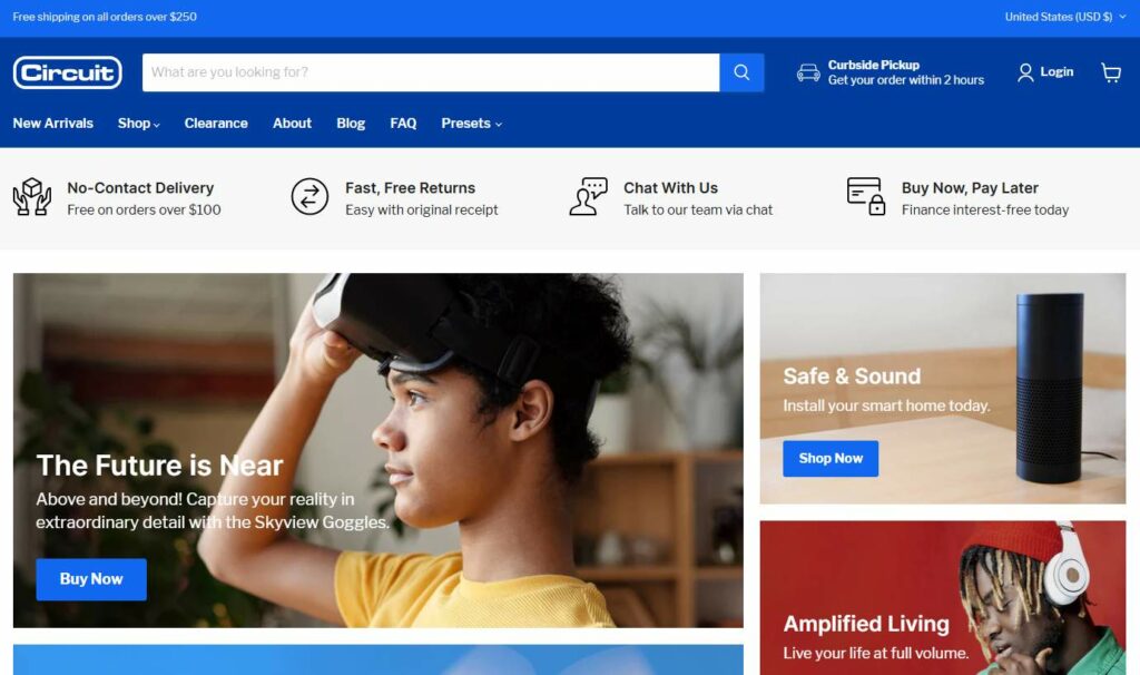 Empire Shopify theme preset - Circuit