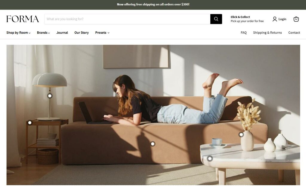 Empire Shopify theme preset - Forma