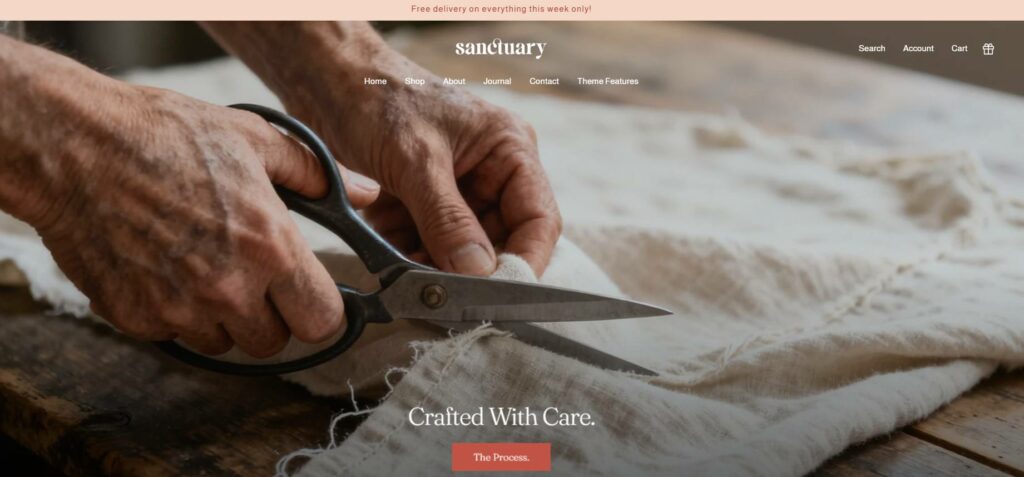 Sanctuary - Shopify Theme Flow preset