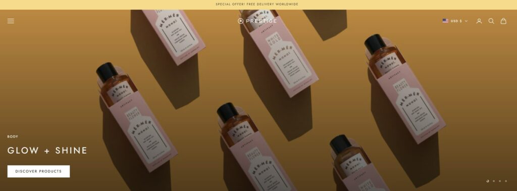 Prestige Shopify Theme preset - Vogue