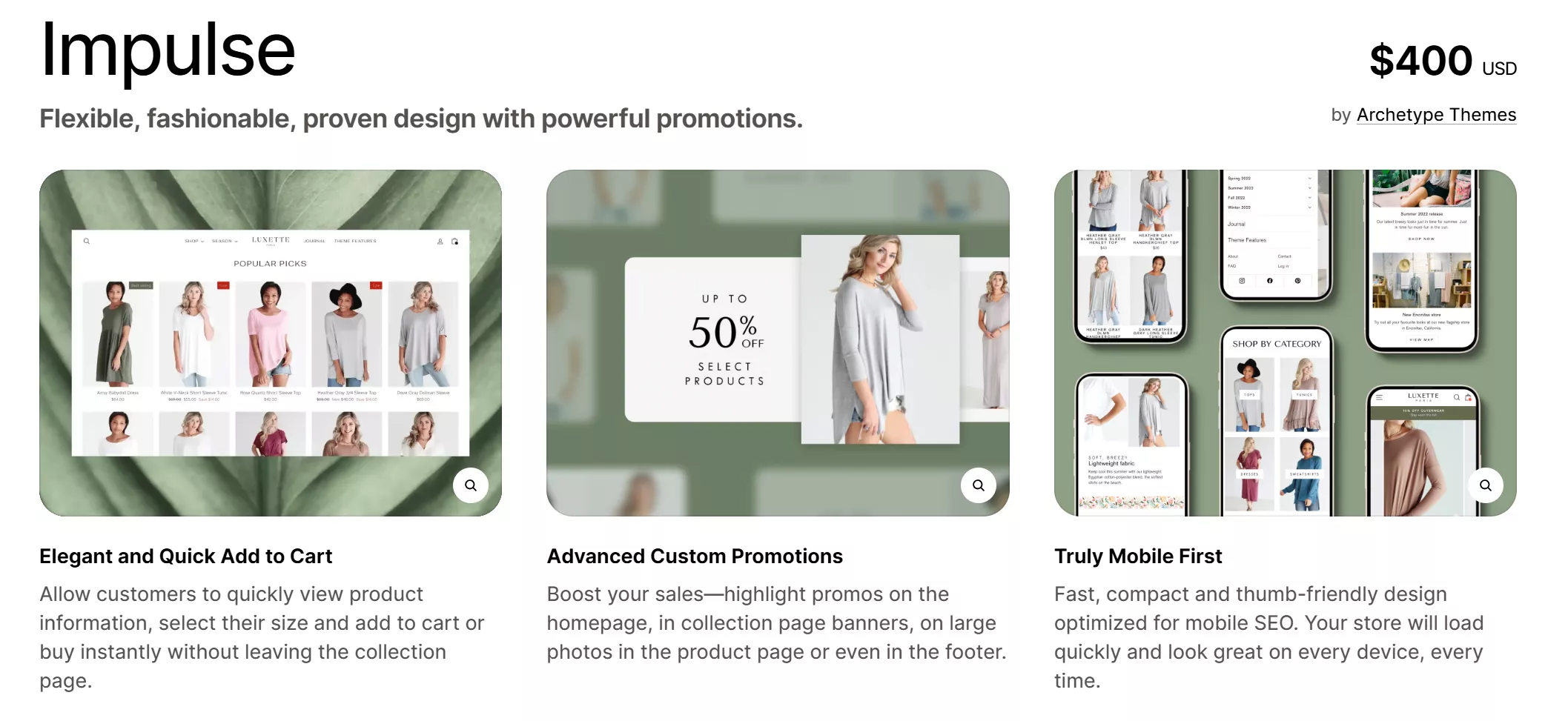 impulse key features