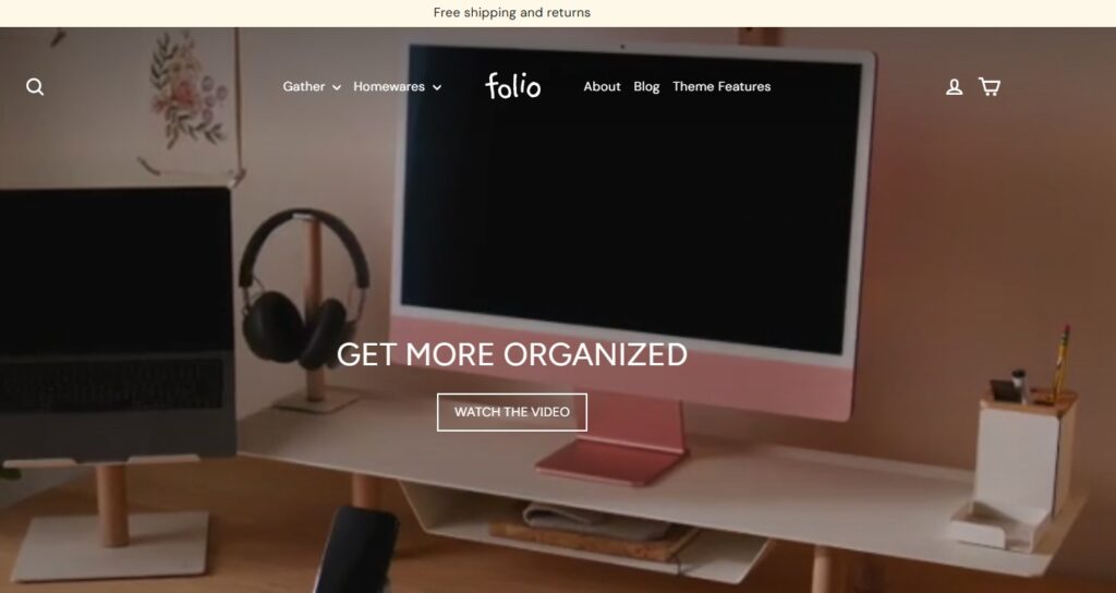 minimalistic preset of motion shopify theme