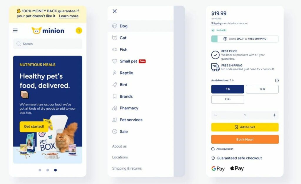 Minion theme on mobile interface