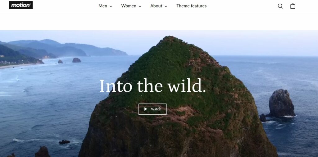 main features of motion shopify theme - video support