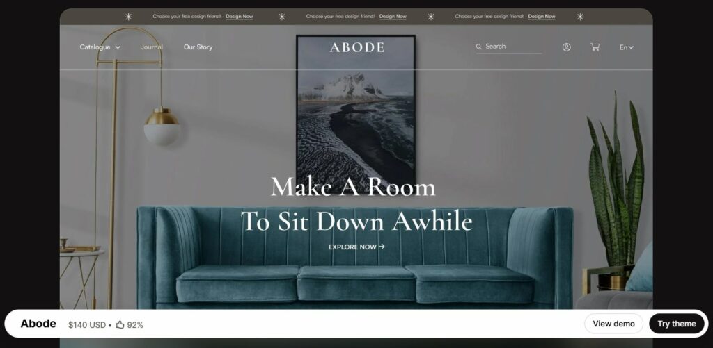 Abode - Shopify mobile theme