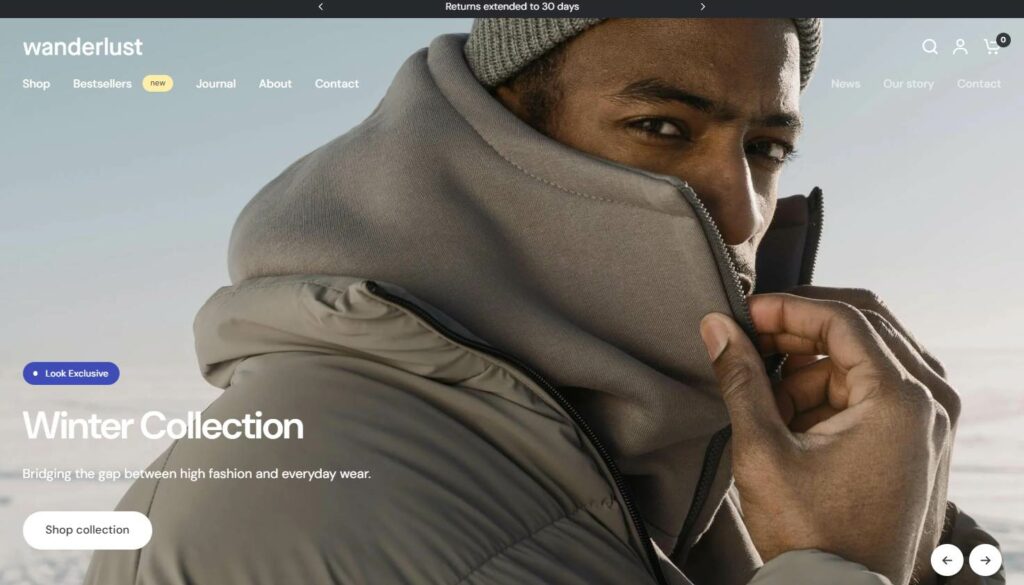 Solstice preset of Vision Shopify Theme 