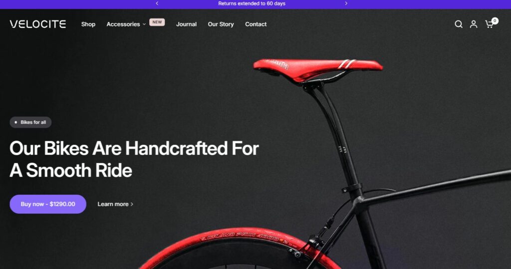 Velocite preset of Vision Shopify Theme 