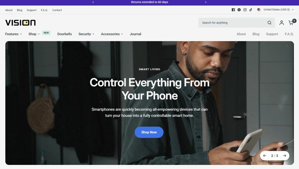 Vision preset of Vision Shopify Theme 