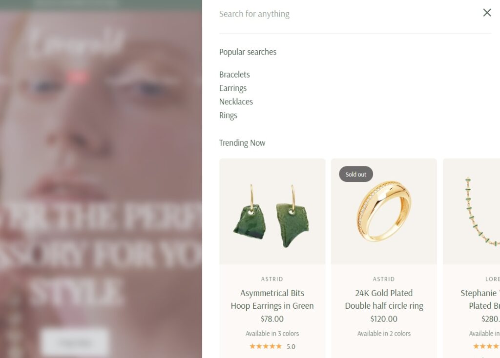 Enhanced search in Vision Theme Shopify