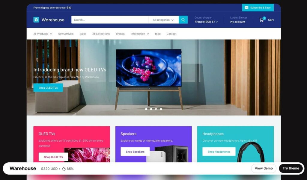 Warehouse - shopify theme for dropshipping