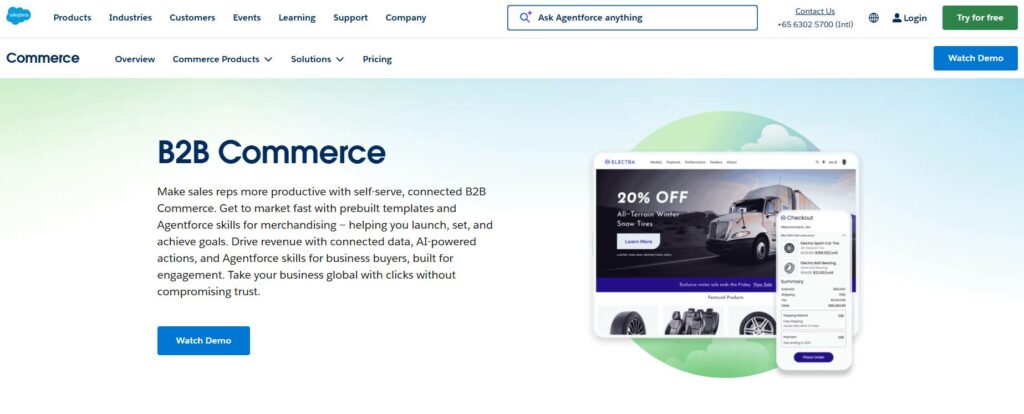 Salesforce Commerce Cloud - best ecommerce platform for B2B
