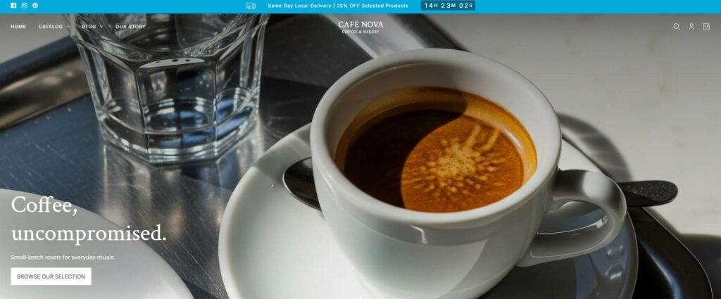 blockshop shopify theme - cafe preset