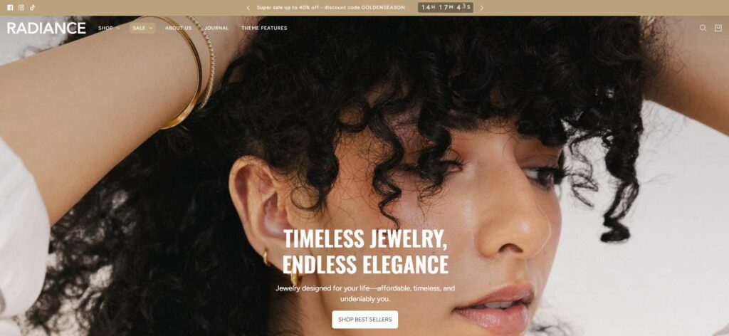 blockshop shopify theme - radiance preset