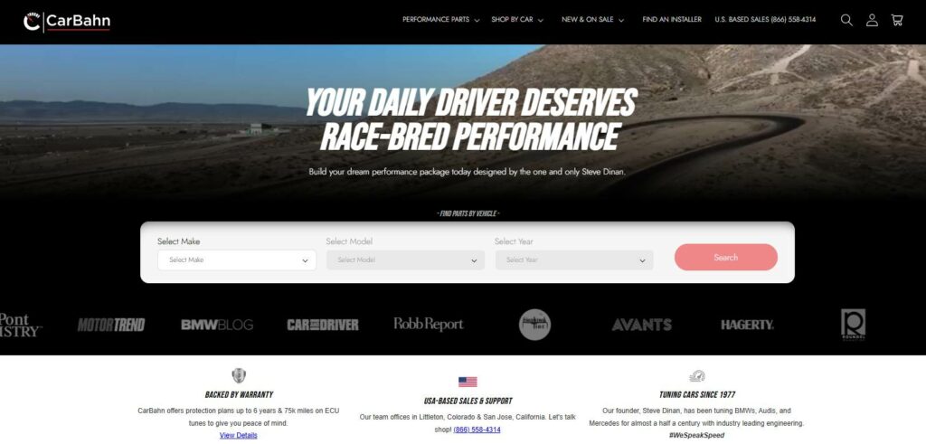 CarBahn homepage