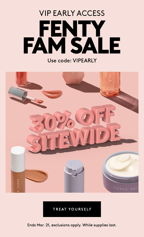 Fenty Beauty's email for VIP customers