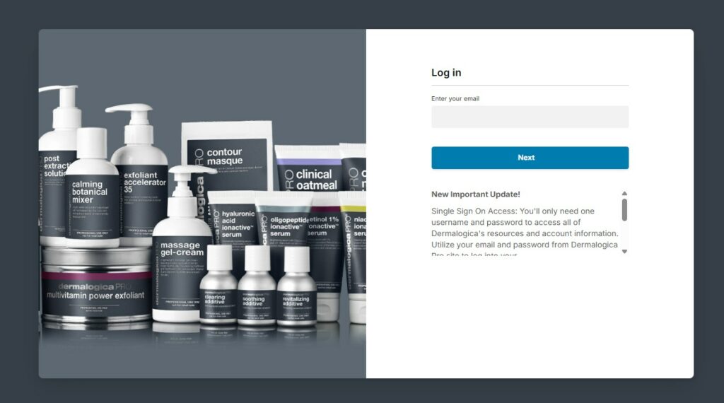 Dermalogica authorized B2B login