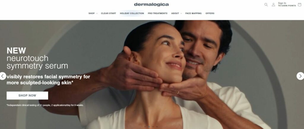 Dermalogica homepage