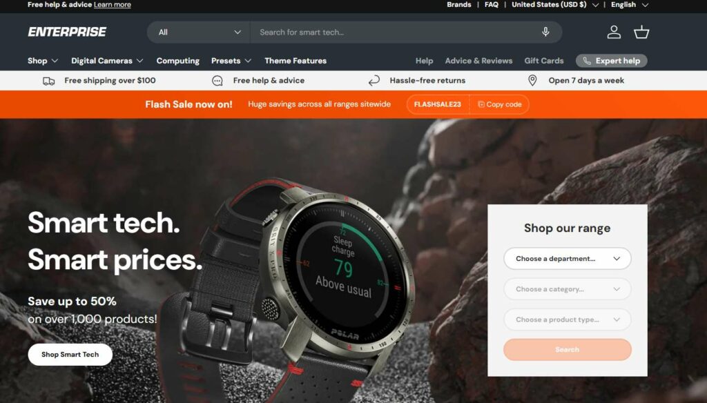 Shopify Enterprise Theme preset - Enterprise