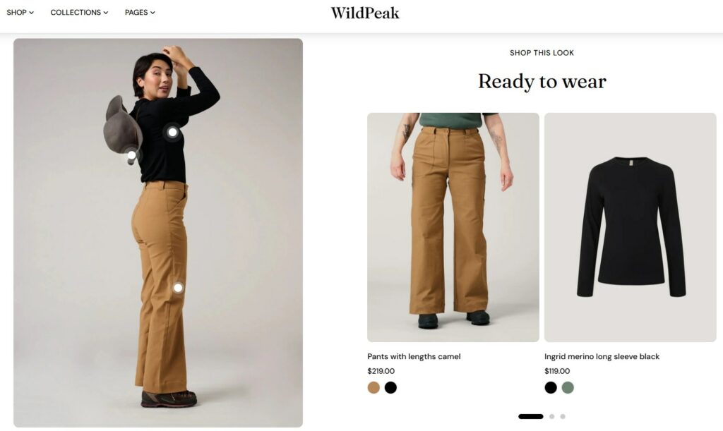 Image hotspot feature in Sleek theme Shopify 