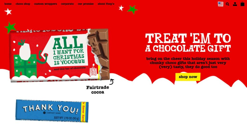 Tony’s Chocolonely homepage