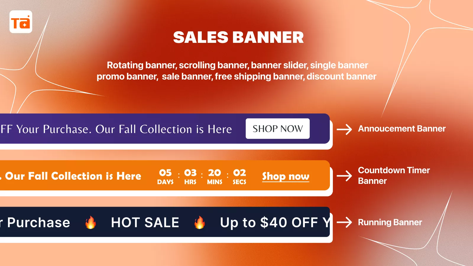 Sales banner feature