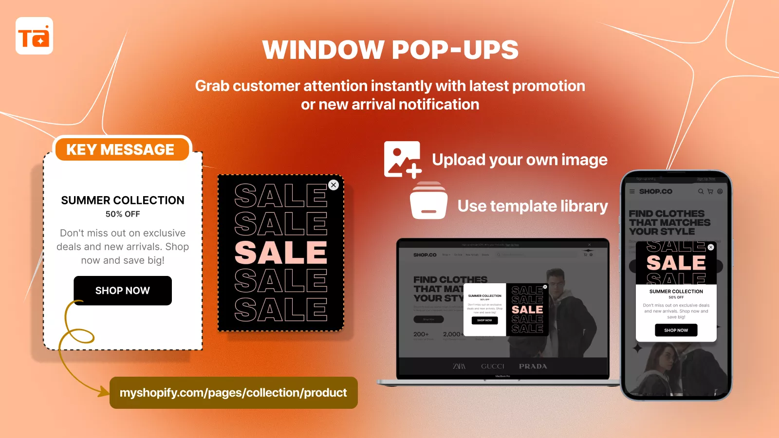 Window pop up feature
