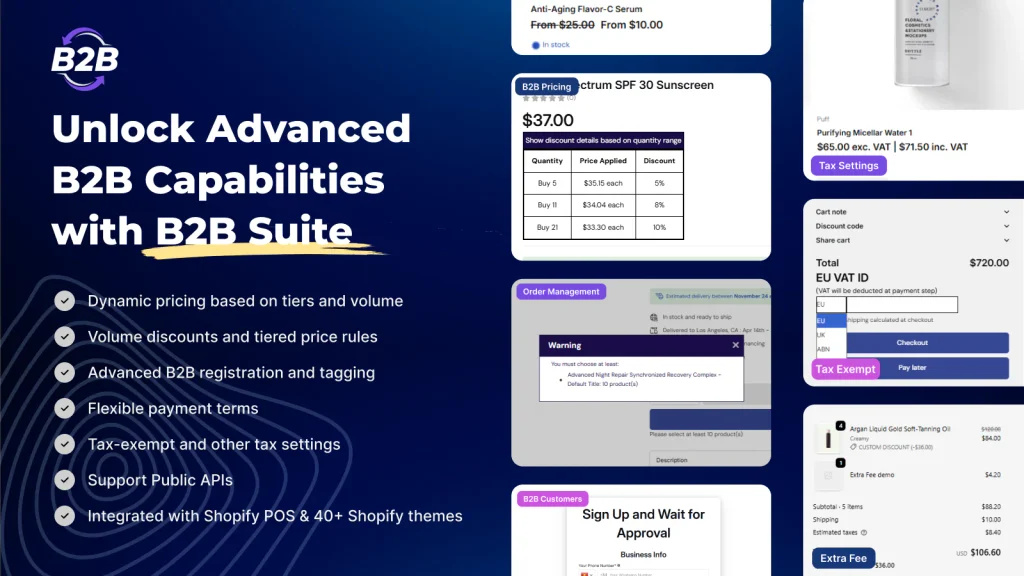 BSS B2B Wholesale Pricing app listing