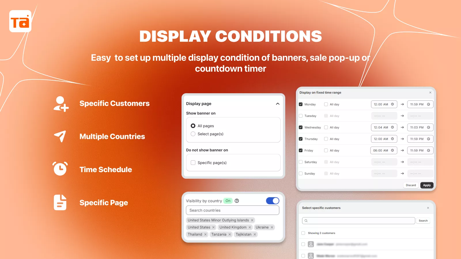 Display conditions feature